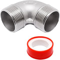 90 Degree Elbow 1PCS, 1-1/4" NPT Male X 1-1/4" NPT Male 304 Stainless Steel by SSYDIEN