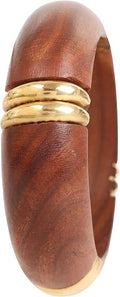 Touchstone wood bracelets for women bangle wooden jewelry handmade artisan bangles natural handcrafted brown olive stylish chunky boho bohemian bracelet brass metal inlaid woods stackable