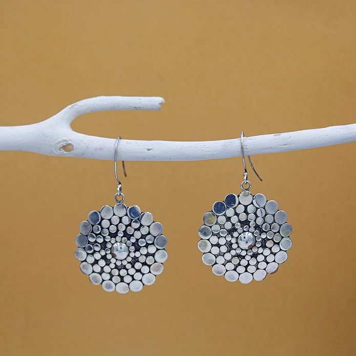 Real 925 Sterling Silver Fine Handmade Drop Dangle Earrings For Women Authentic Ethnic Tribal Boho Style Modern Fashion Unique Designer Party Jewelry Earring Jewelry By Artisans