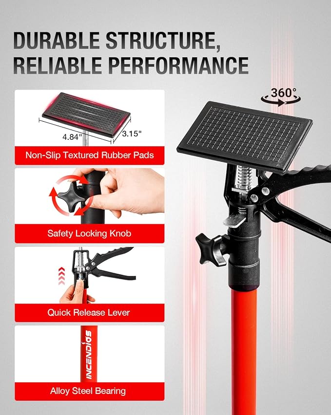 2PK Cabinet Jacks, 45 to 114 in Adjustable Telescopic Support Pole | Heavy Duty - Image 3
