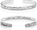 Carviell Engraved Cuff Bracelets for Women – Inspirational, Friendship, Love, Mom, Daughter, Sister, Christian, Graduation, Memorial & Wedding Gifts – 80+ Phrases – Stainless Steel, Gift-Ready