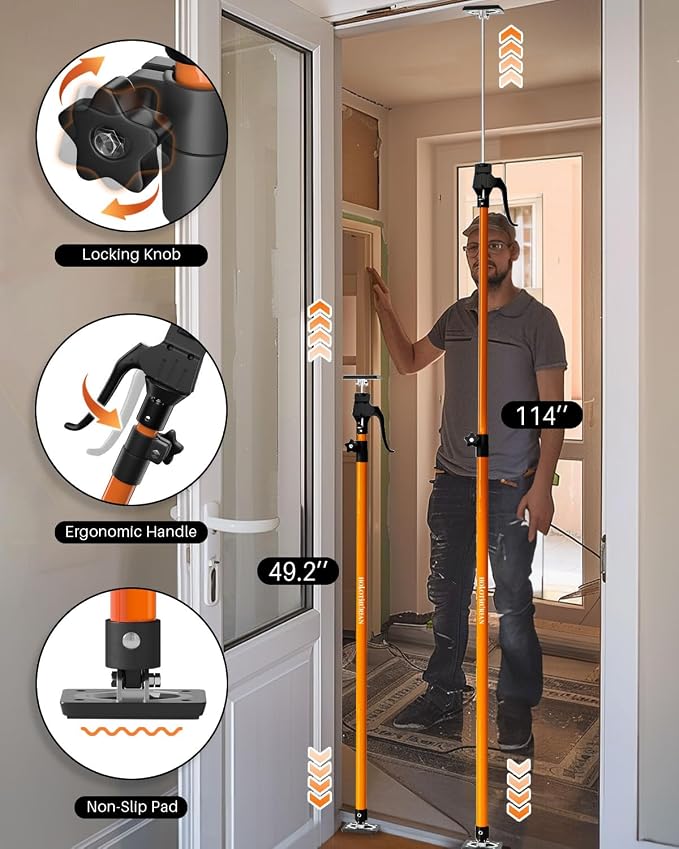 HOLOTHURIAN Cabinet Jack Support Pole, 49.2-114.2 inches Third Hand Tools - Image 3