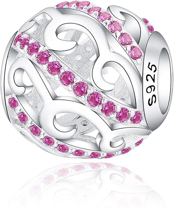 925 Sterling Silver Sunflower Charms Fit Pandora Charms Bracelet Forever In My Heart Fit Wife Mother's Day Christmas Birthday Gift