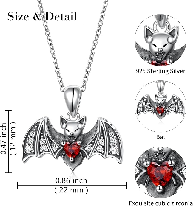 FLYOW 925 Sterling Silver Cute Animal Jewelry Hummingbird/Butterfly/Wolf/Corgi/Cat/Snake/Spider/Bat/Penguin/Bear/Opossum/Frog/Guinea Pig for Women Mother Friend Animal Lovers