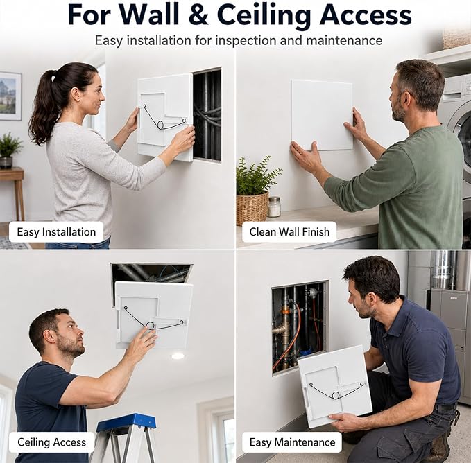 2 Pcs 12"x12" Adjustable Spring Loaded Access Panel - Image 7