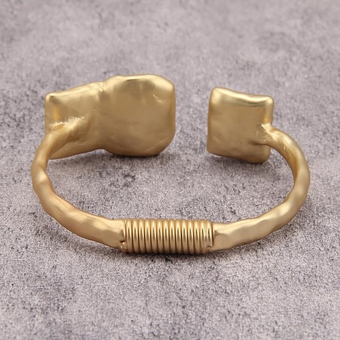 Gold Cuff Bracelet for Women Silver Beaded Bracelets Open Bangle Stackable Stretch Bead Bracelet Boho Jewelry Gifts for Wife Couple