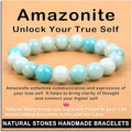 AD Beads Handmade Gemstone Stretch Elastic Bracelet Crystal Healing Reiki Nature's Beauty and Spiritual Essence Unisex