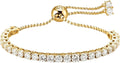 Moissanite Tennis Bracelet for Women, Adjustable Moissanite Tennis Bracelet 2mm/2.5mm/3mm/4mm D Color VVS1 Round Cut 925 Sterling Silver, Luxury Moissanite Jewelry Gift for Valentine's day, Mother's day,Anniversary and Self Gift