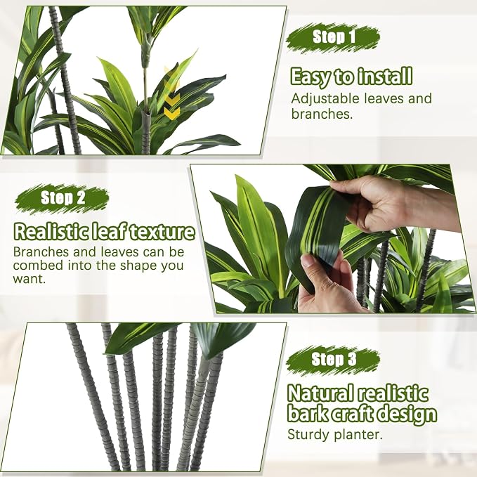 Dracaena Artificial Plant Indoor 4FT - Image 5