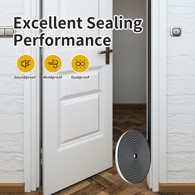 High Density CR Door Seal, for Door and Window, 1/4 in x 1/8 in x 39Ft | Door - Image 6