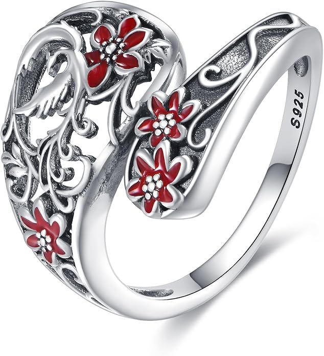 Animal Spoon Ring 925 Sterling Silver Adjustable Animal Spoon Ring Jewelry Gifts for Women Men