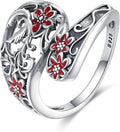 Animal Spoon Ring 925 Sterling Silver Adjustable Animal Spoon Ring Jewelry Gifts for Women Men