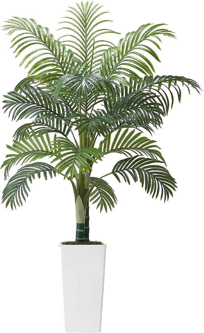 VEVOR Artificial Areca Palm Tree 5 ft, Fake Palm Tropical Plants - Image 9