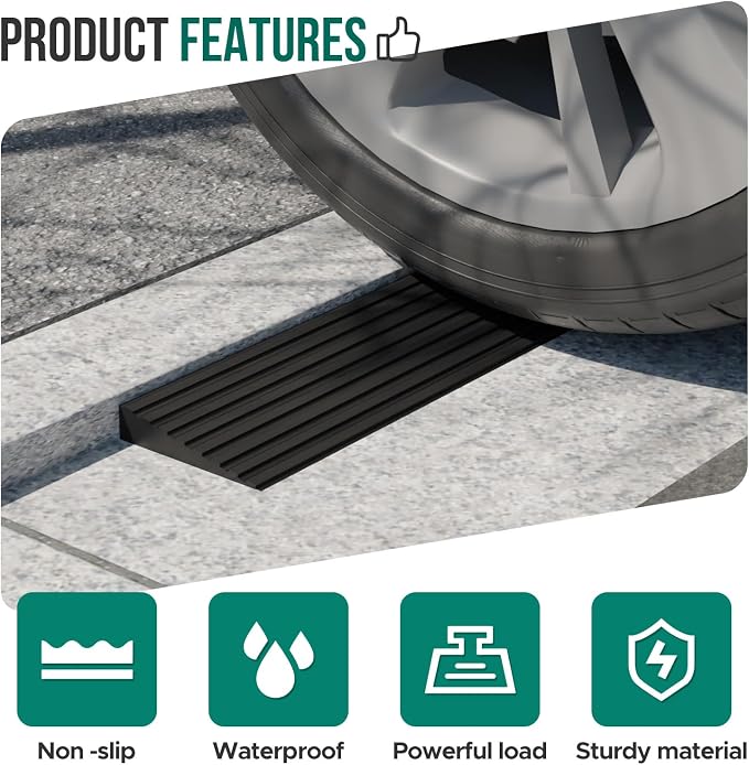 Threshold Ramps for Doorways Self-Adhesive Rubber Threshold Strip | 3000 lb - Image 5