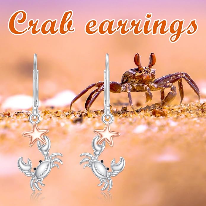 PELOVNY Animal Dangle Earrings Sterling Silver Hypoallergenic Moss Agate Crystal Moonstone Earrings Bee Butterfly Dolphin Peacock Phoenix Jewelry Birthday Christmas Gifts for Women