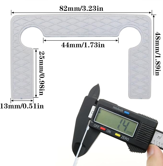 10 PCS Shower Door Hinge Shims Glass Shower Door Hinge Gaskets Anti-Slip Gasket - Image 2