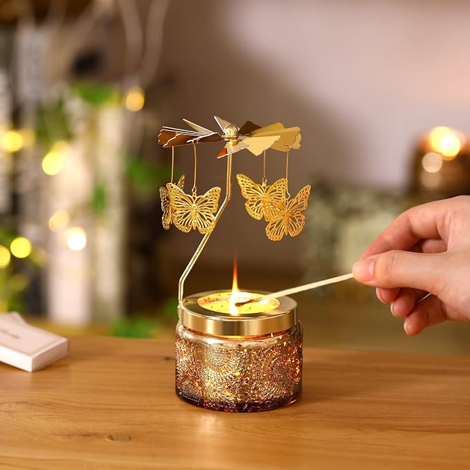 Curimama Rotating Butterfly Scented Candle Gift - Image 3