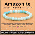AD Beads Handmade Gemstone Stretch Elastic Bracelet Crystal Healing Reiki Nature's Beauty and Spiritual Essence Unisex