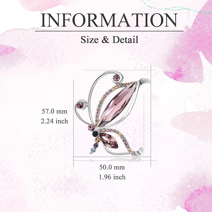 Animal Brooch for Women Girls Rhinestone Animal Brooch Lapel Pin Jewelry Gift for Mom Wife
