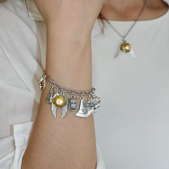 Fancy Space Enchanted Wizard Charm Bracelet for Her – Adjustable Handmade Magic Jewelry – Valentine’s Day & Birthday Gift for Girls, Teens & Women