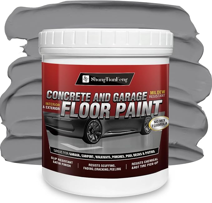 Professional Floor Coating -silver-gray acrylic concrete coating, suitable by STFShangTianFengPAINT