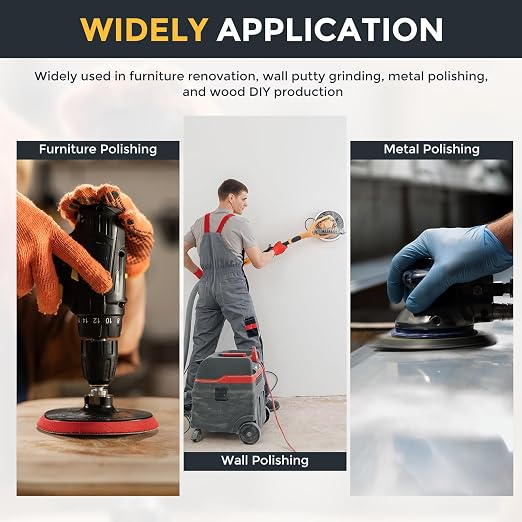 HARFINGTON 25Pcs 5Inch Sanding Disc 8 Hole 120Grit Purple Aluminum Oxide | Hook - Image 6