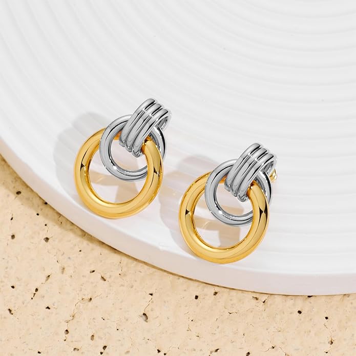 Gold Geometric Drop Dangle Earrings for Women Long Link Dangle Earrings Jewelry Gift