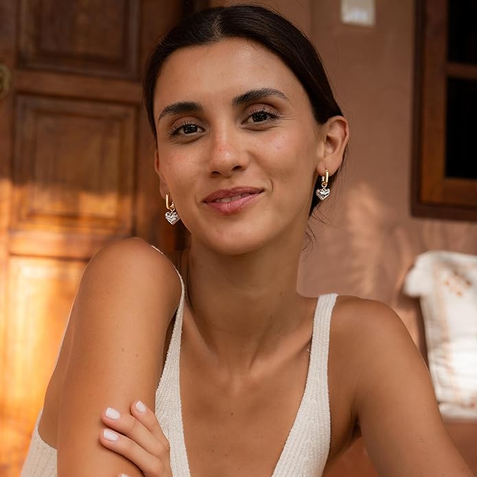 14K Gold Earring Cross Waterdrop Butterfly Heart Knot Earrings for Women Gold Silver Cross Leverback Drop Gold Silver Teardrop Hoop Dangle Earring White Gold Dangle Drop Earring