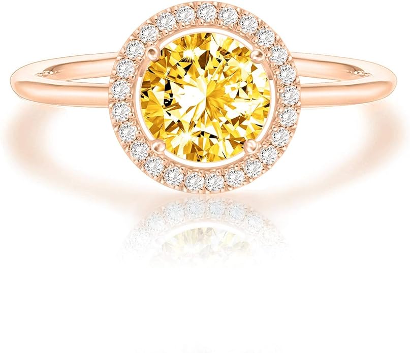 PAVOI 14K Gold Plated Crystal Birthstone Rings | Rings For Women