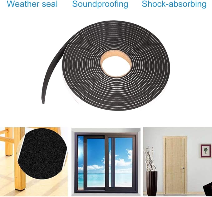 Seal Foam Tape, 1/2 Inch W x 1/8 Inch T Weather Stripping - Image 4