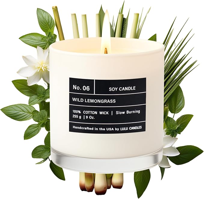 Lulu Candles | Wild Lemongrass | Luxury Scented Soy Jar Candle | Hand Poured in by LULUCANDLES