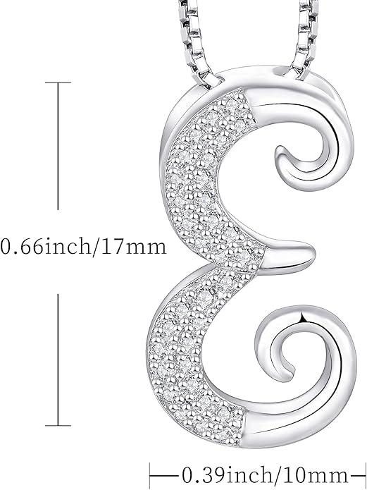 STARCHENIE Initial Necklace for Women 925 Sterling Silver Letter A-Z Pendant 26 Alphabet Jewelry