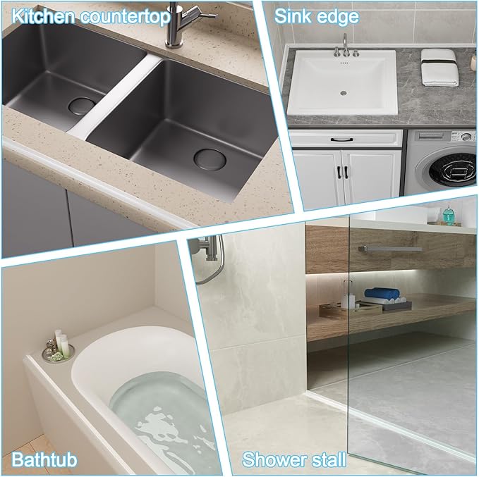Duzzy 67 Inch Shower Threshold Water Dam Guard, Silicone Rubber Shower Door - Image 5