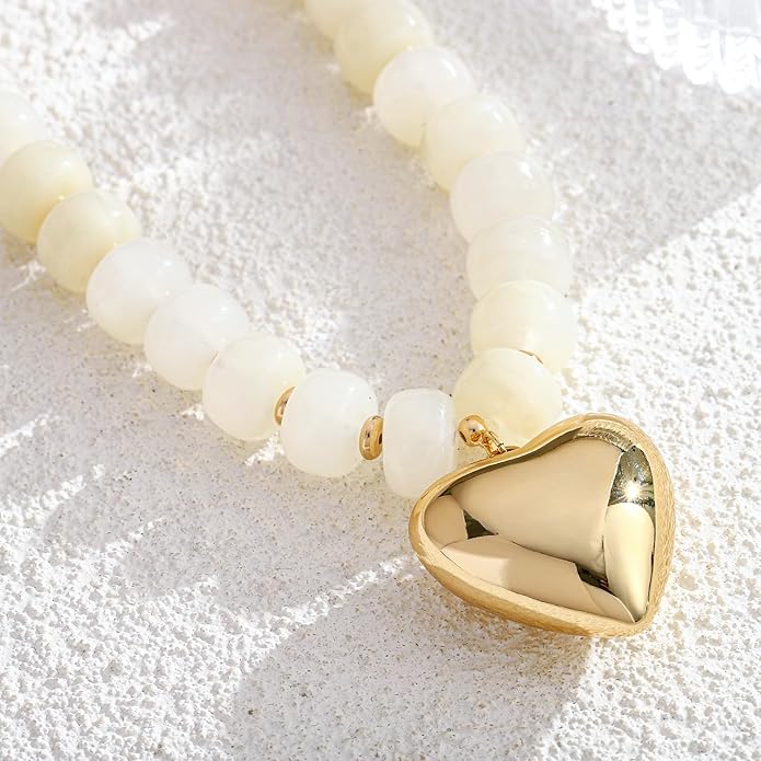 LILIE&WHITE Resin Chunky Beaded Necklace for Women Minimalistic Modern Statement Necklace Jewelry Accessories