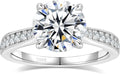 Moissanite Engagement Rings for Women,Promise Rings 925 Sterling Silver with 18K Yellow/White Gold Plated,D Color VVS1 Wedding Band Moissanite Ring 0.5/1/1.5/2/3/4CT