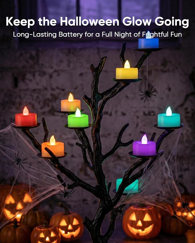 Homemory 50-Pack 7-Color Changing Flameless Tea Light Candles, 200+ Hours | LED - Image 7