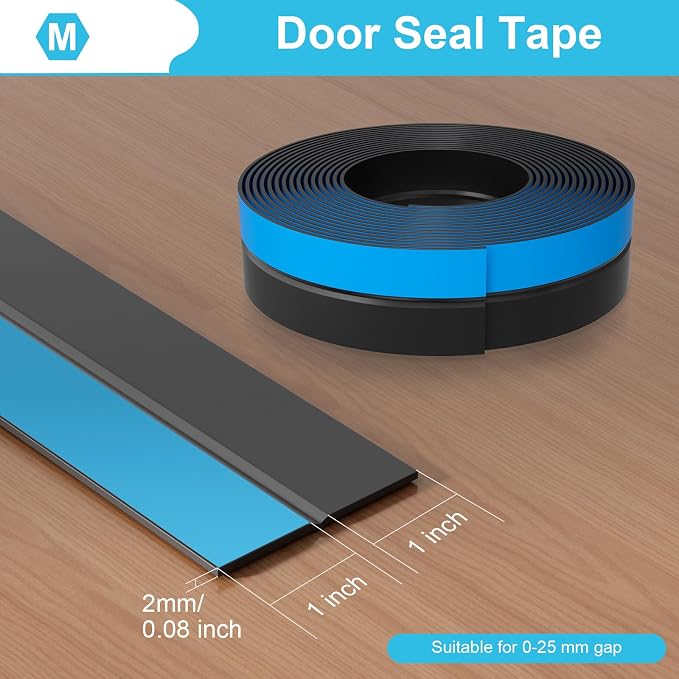 Weather Stripping Door Seal, 20 Ft Shower Door Seal, 2 in | Flexible door sweep - Image 2