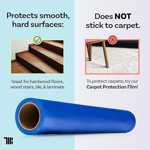 TapeManBlue Floor Protection Film, Made in USA, Painting and Construction - Image 2