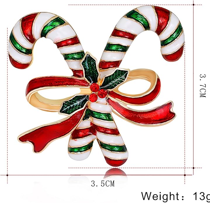 Christmas JOY Brooches Pin for Women, Santa Candy Cane Brooch Christmas Gift Jewelry Wreath Reindeer，Christmas Deer Butterfly Elk Crystal Pins