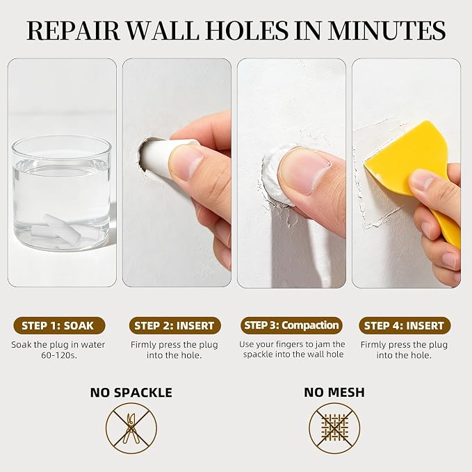 Drywall Hole Repair Kit 40Pcs, Wall Hole Filler - Image 3