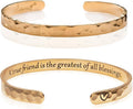 Carviell Engraved Cuff Bracelets for Women – Inspirational, Friendship, Love, Mom, Daughter, Sister, Christian, Graduation, Memorial & Wedding Gifts – 80+ Phrases – Stainless Steel, Gift-Ready