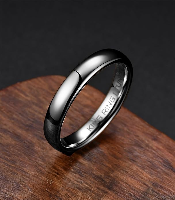 King Ring Tungsten 4/6/8mm Rings – Super Polished Finish Tungsten Bands – Designed in USA