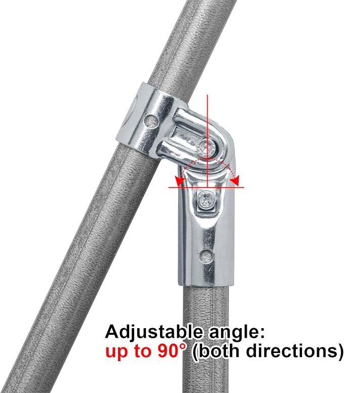 10 Sets Adjustable Angle Pipe Clamp Connector, Fits 3/4" EMT Conduit | 2-Way - Image 2