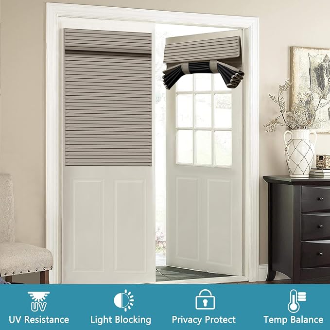 Muamar French Door Curtains Privacy Door Blind, Front Door Window Curtain - Image 7