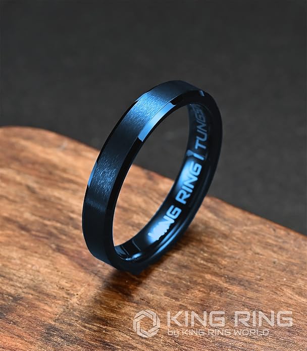 King Ring Tungsten 4/6/8/10mm Rings – Super Polished Matt Finish Tungsten Rings – Designed in USA