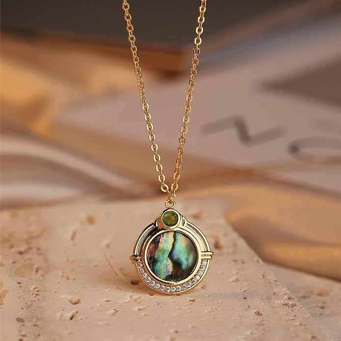 IBARA Women Gold Dianty Necklace Sun Crescent Moon Star Evil Eye Lock Lovely Heart Flower Butterfly Pearl Pendant Coin Necklaces 18K Gold CZ Diamond Filled Chain Boho Beach Simple Handmade Jewelry