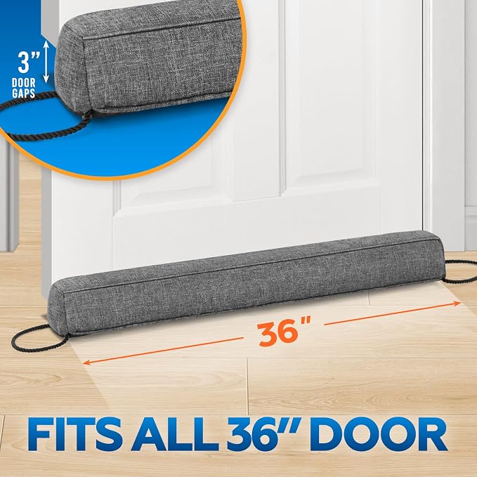 Comfyanno 36” Weighted Under Door Draft Stopper, 2.2lb Door Wind Blocker | Fits - Image 7
