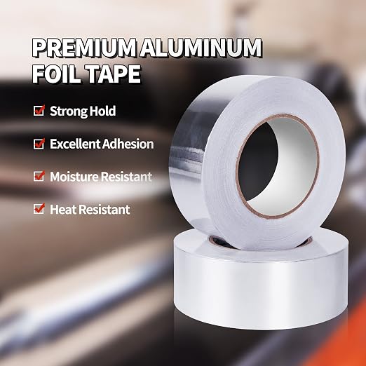 TAPEBEAR Aluminum Foil Tape Silver Air Duct Tape 4" x 50Yard | Withstand 176℉ - Image 3