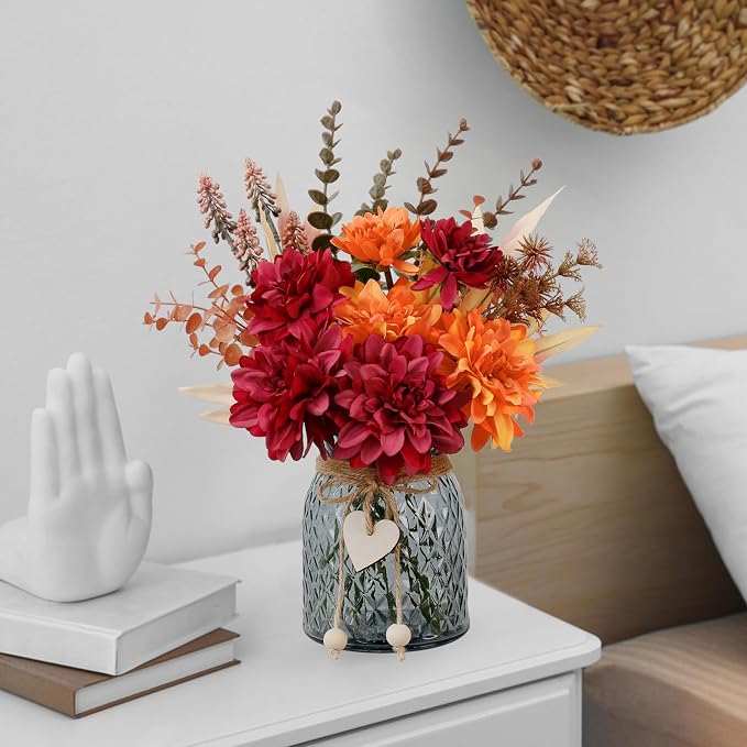 Fake Fall Flowers in Vase, Faux Flowers in Vase, Fall Floral Arrangement - Image 8