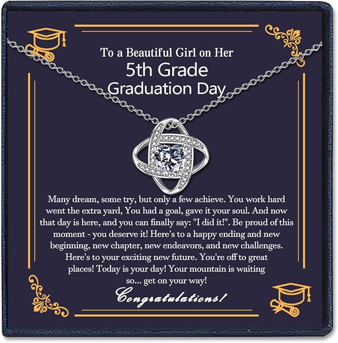EPIRORA Sterling Silver Cubic Zirconia Love Knot Pendant Necklace for Women, Graduation Birthday Christmas Jewelry Gifts for Friends/Wife/Sister/Daughter/Mom